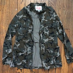 Dillard’s GB Army Camo Cargo Jacket Girls XS